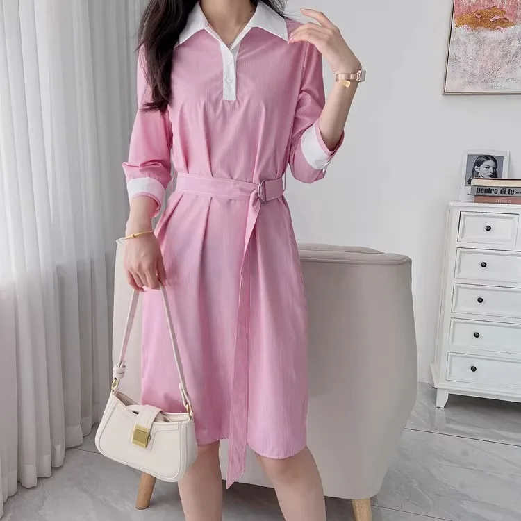 Summer Commute Fre Sle irt Dr Women's High Waist A-Line Skirt Long Sve Striped Design Two Colors Commute Wear
Summer Commute Fre Sle irt Dr Women's High Waist A-Line Skirt Long Sve Striped Design Two Colors Commute Wear