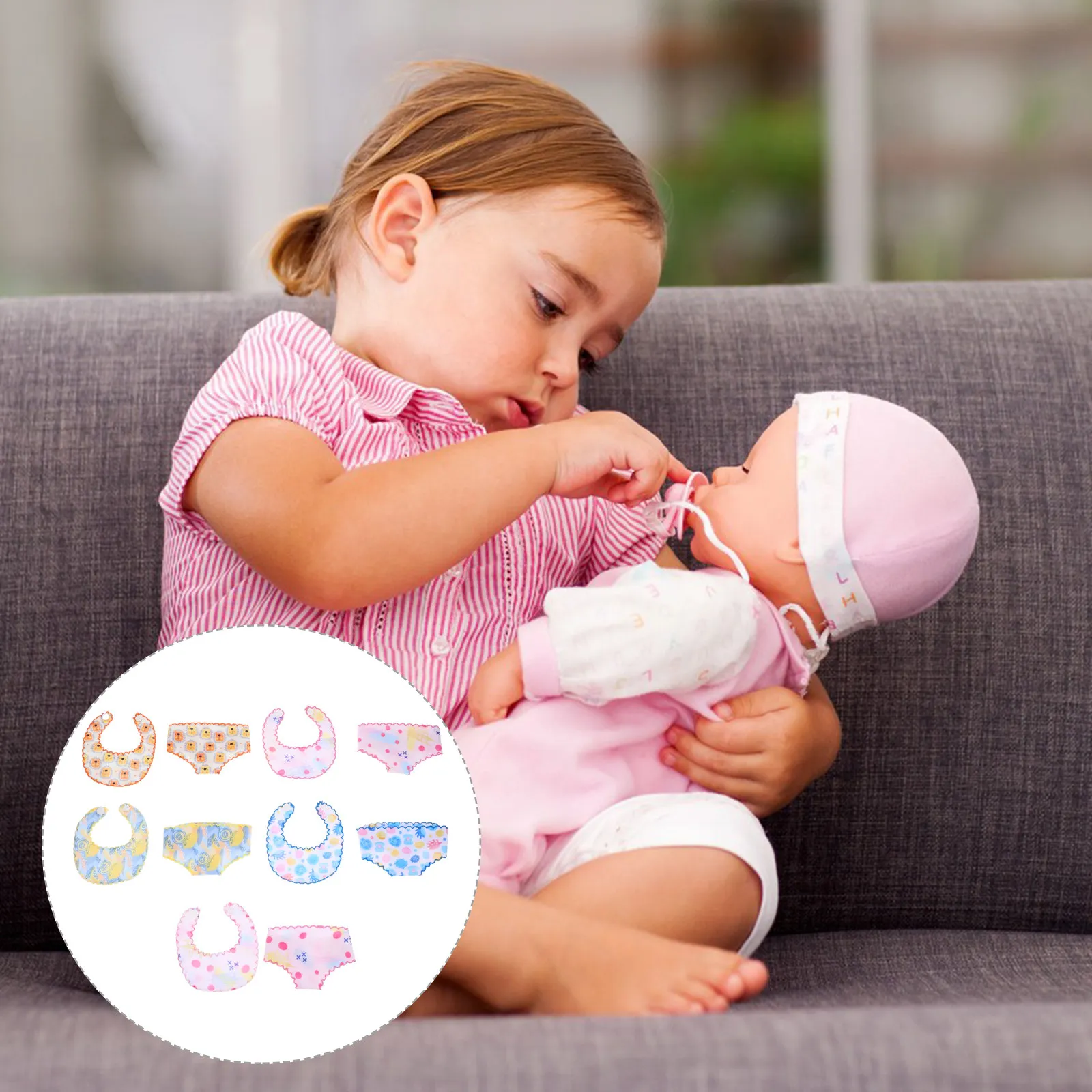 5Sets Reusable Baby Underpants Bibs Small Clothes Soft Comfortable Pretend Dress Up Parenting Practice Accessories
5Sets Reusable Baby Underpants Bibs Small Clothes Soft Comfortable Pretend Dress Up Parenting Practice Accessories