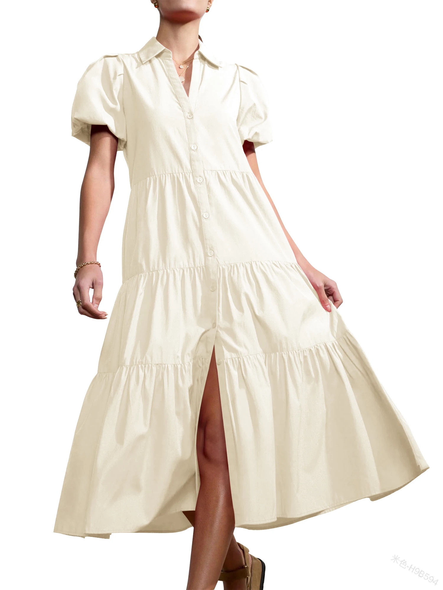 Summer Women Dress Long Blue Short Sleeve Elegant Long Shirt Dress V Neck Femme Casual Fashion Holiday Loose Ruffles Vestidos
Summer Women Dress Long Blue Short Sleeve Elegant Long Shirt Dress V Neck Femme Casual Fashion Holiday Loose Ruffles Vestidos