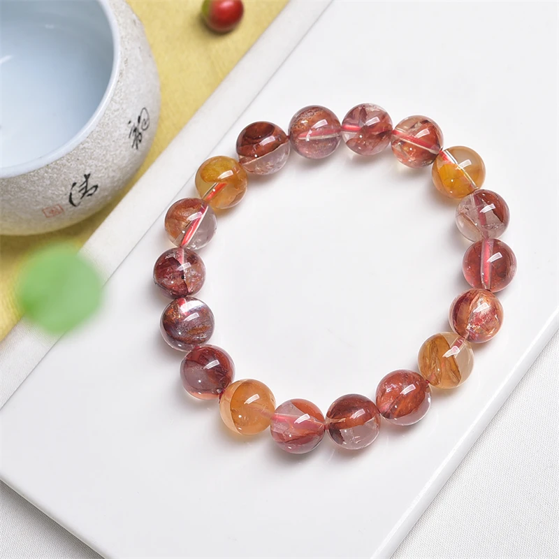 11.6MM Natural Red Fire Quartz Hematoid Bracelet For Women Fashion Summer Dopamine Charm Jewelry Accessories 1PCS
11.6MM Natural Red Fire Quartz Hematoid Bracelet For Women Fashion Summer Dopamine Charm Jewelry Accessories 1PCS