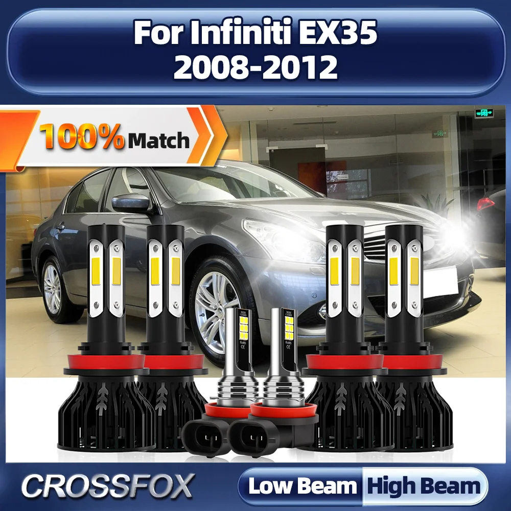 360W LED Headlight Bulbs 60000LM Super Bright Auto Lamps 6000K White Fog Lights For Infiniti EX35 2008 2009 2010 2011 2012
360W LED Headlight Bulbs 60000LM Super Bright Auto Lamps 6000K White Fog Lights For Infiniti EX35 2008 2009 2010 2011 2012