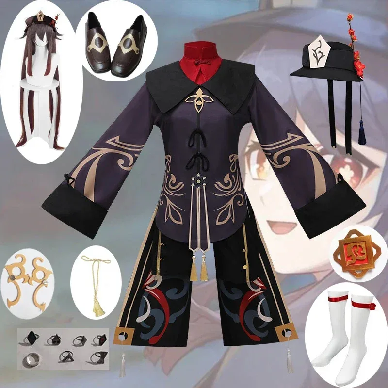 Genshin Impact Hutao Cosplay Costume Uniform Wig Cosplay Anime Game Hu Tao Chinese Style Halloween Costumes For Women
Genshin Impact Hutao Cosplay Costume Uniform Wig Cosplay Anime Game Hu Tao Chinese Style Halloween Costumes For Women
