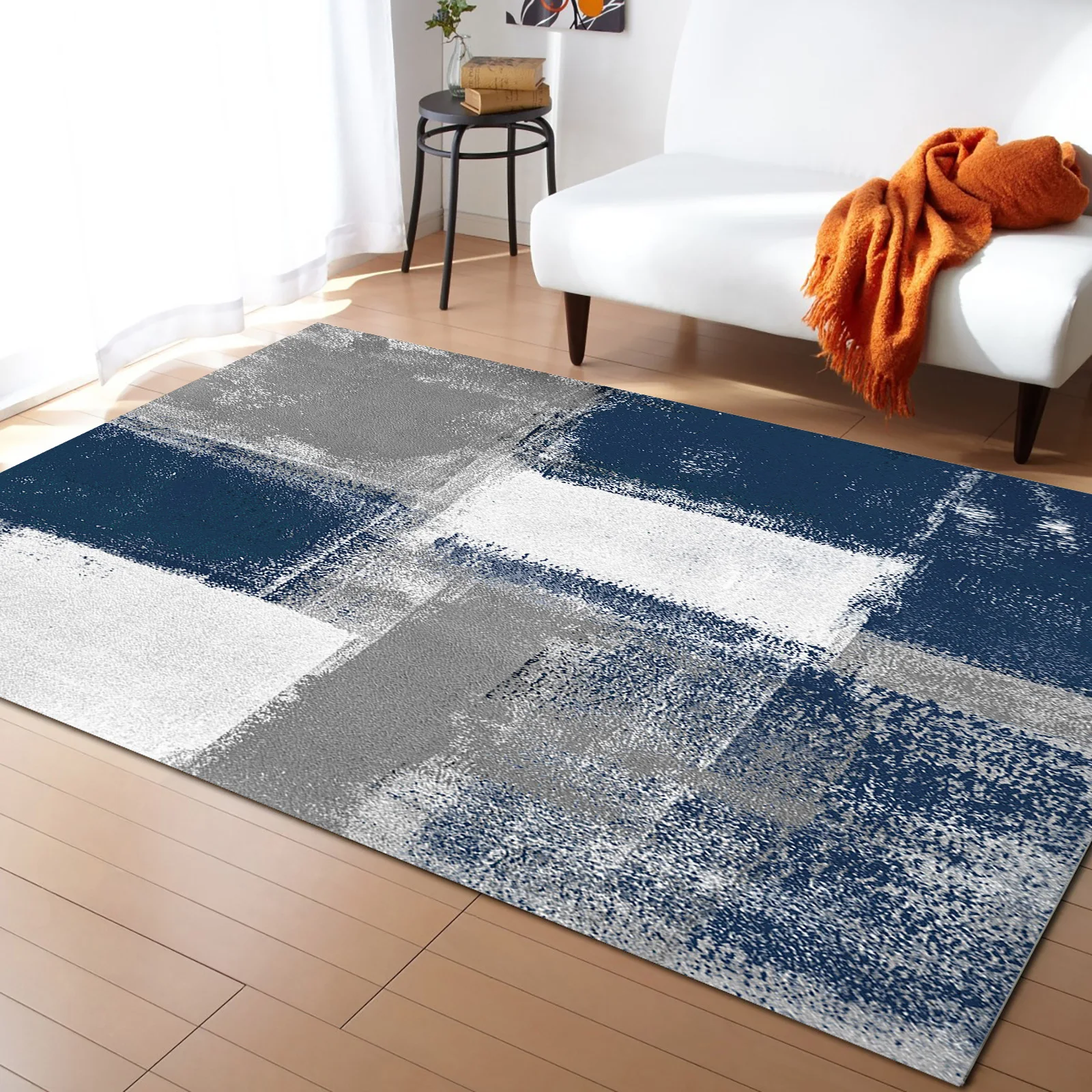 Geometric Abstract Blue Oil Painting Living Room Floor Mat Children's Room Bedroom Bedside Carpet Kitchen Door Mat
Geometric Abstract Blue Oil Painting Living Room Floor Mat Children's Room Bedroom Bedside Carpet Kitchen Door Mat