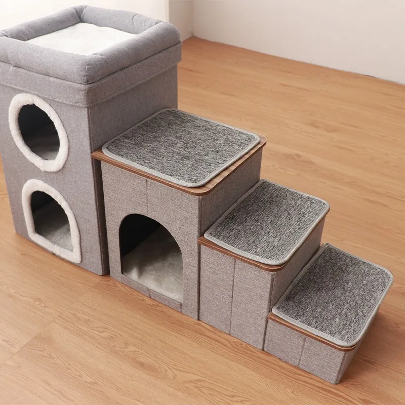 Portable Pet Steps Dog Stairs Climbing Ladder With Deluxe Condo and Pet Toy Storage Box
Portable Pet Steps Dog Stairs Climbing Ladder With Deluxe Condo and Pet Toy Storage Box