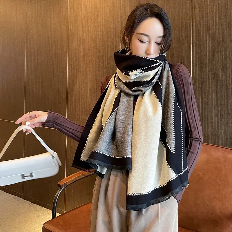 Streetwear Cashmere Scarf Women's Winter Fashion Popular Knitted Thick Warm Soft Scarf Office Lady Elegant Female Shawl T690
Streetwear Cashmere Scarf Women's Winter Fashion Popular Knitted Thick Warm Soft Scarf Office Lady Elegant Female Shawl T690