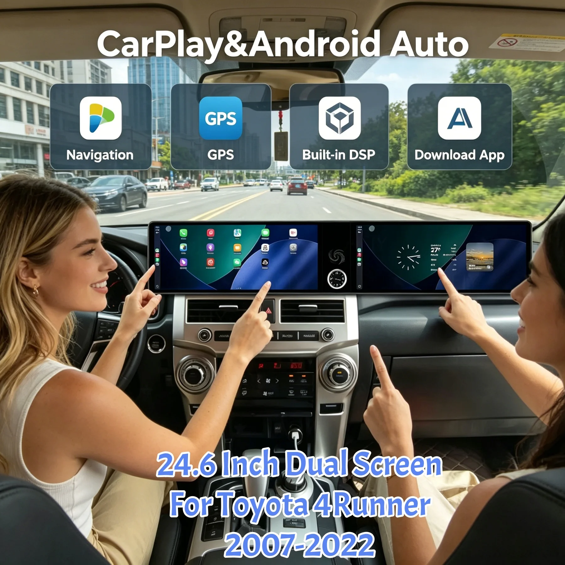 Dual 12.3 Inch Screen Car Radio For Toyota 4Runner 2007-2022 Android Auto GPS Navigation Multimedia Video Stereo Head Unit
Dual 12.3 Inch Screen Car Radio For Toyota 4Runner 2007-2022 Android Auto GPS Navigation Multimedia Video Stereo Head Unit