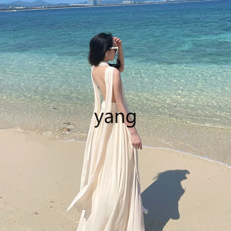 LMM beautiful white beach dress super fairy desert wear photo halter seaside vacation dress
LMM beautiful white beach dress super fairy desert wear photo halter seaside vacation dress