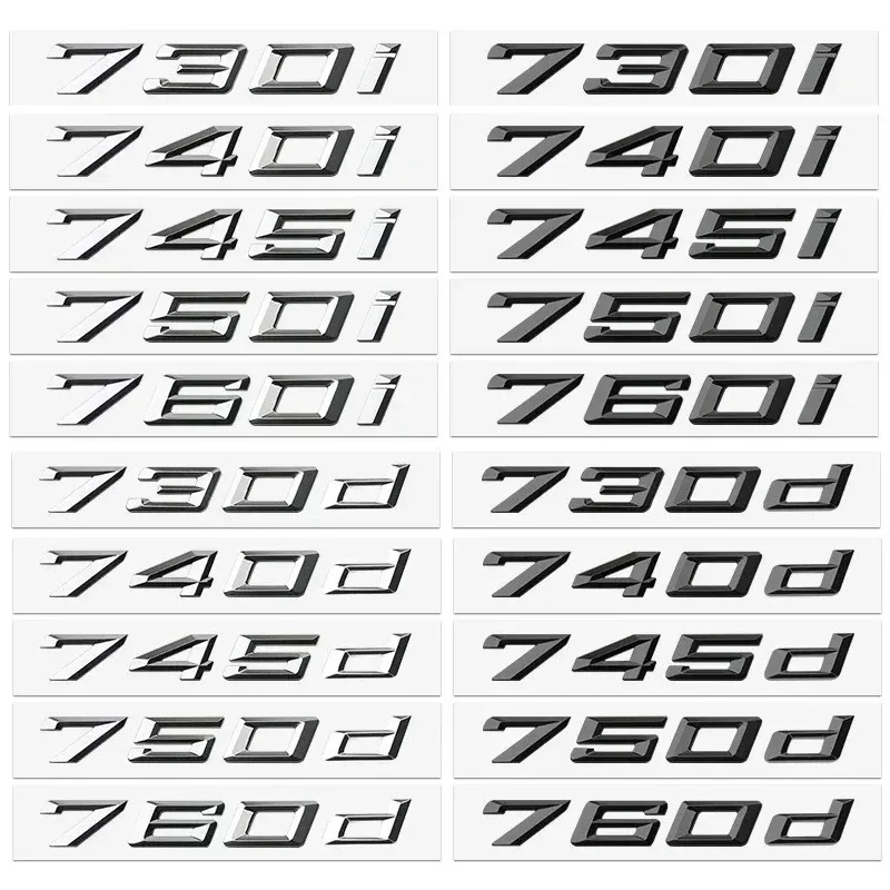 3D ABS Car Trunk 730d 730i 740i 750d 760d 745i 750i 760i Letters Logo Emblem Badge Sticker For BMW E38 E65 F01 F02 E66 G11 G12
3D ABS Car Trunk 730d 730i 740i 750d 760d 745i 750i 760i Letters Logo Emblem Badge Sticker For BMW E38 E65 F01 F02 E66 G11 G12