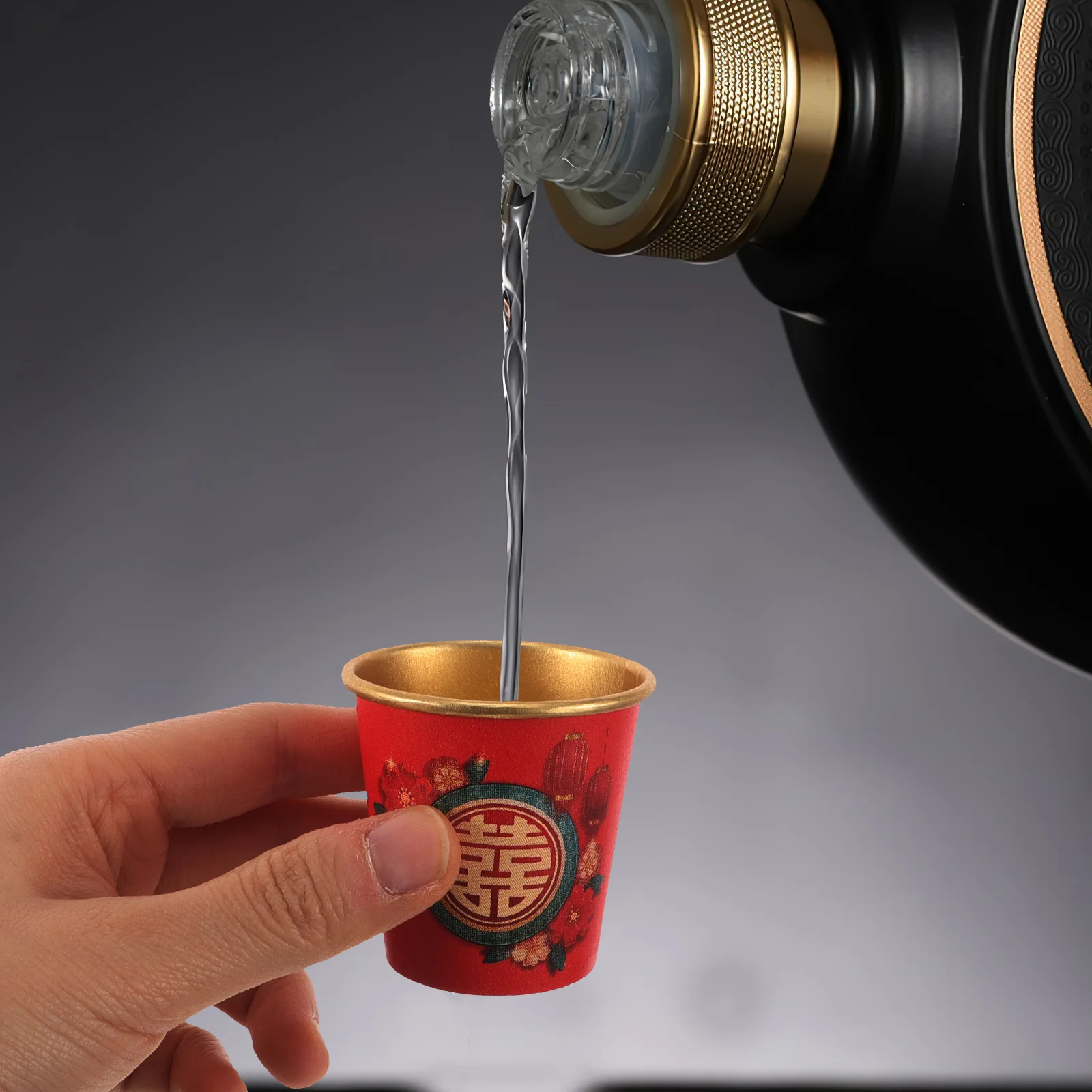 50Pcs Festive Red Drinking Cups with Traditional Xi Design Wedding Celebration Party Decor Mini Paper Cup Set Party Cups
50Pcs Festive Red Drinking Cups with Traditional Xi Design Wedding Celebration Party Decor Mini Paper Cup Set Party Cups