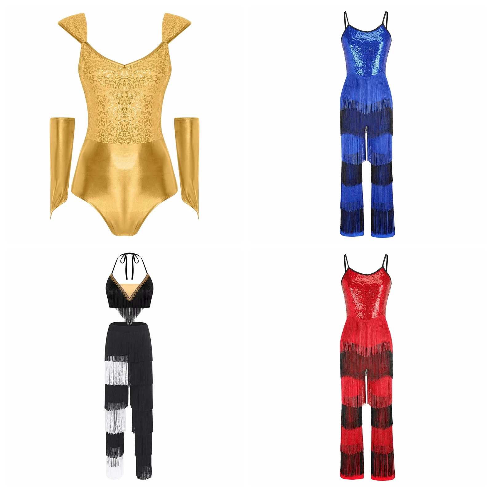 Women Dancewear Shiny Sequin Disco Outfits Tassel Samba Rumba Ballroom Dancing Jumpsuit Salsa Tango Cha-cha Latin Dance Costume
Women Dancewear Shiny Sequin Disco Outfits Tassel Samba Rumba Ballroom Dancing Jumpsuit Salsa Tango Cha-cha Latin Dance Costume