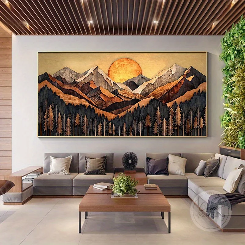 1pc Frameless Canvas Landscape Painting - Modern Abstract Art for Living Room & Bedroom Home Decor, Mountain Wall Art
1pc Frameless Canvas Landscape Painting - Modern Abstract Art for Living Room & Bedroom Home Decor, Mountain Wall Art