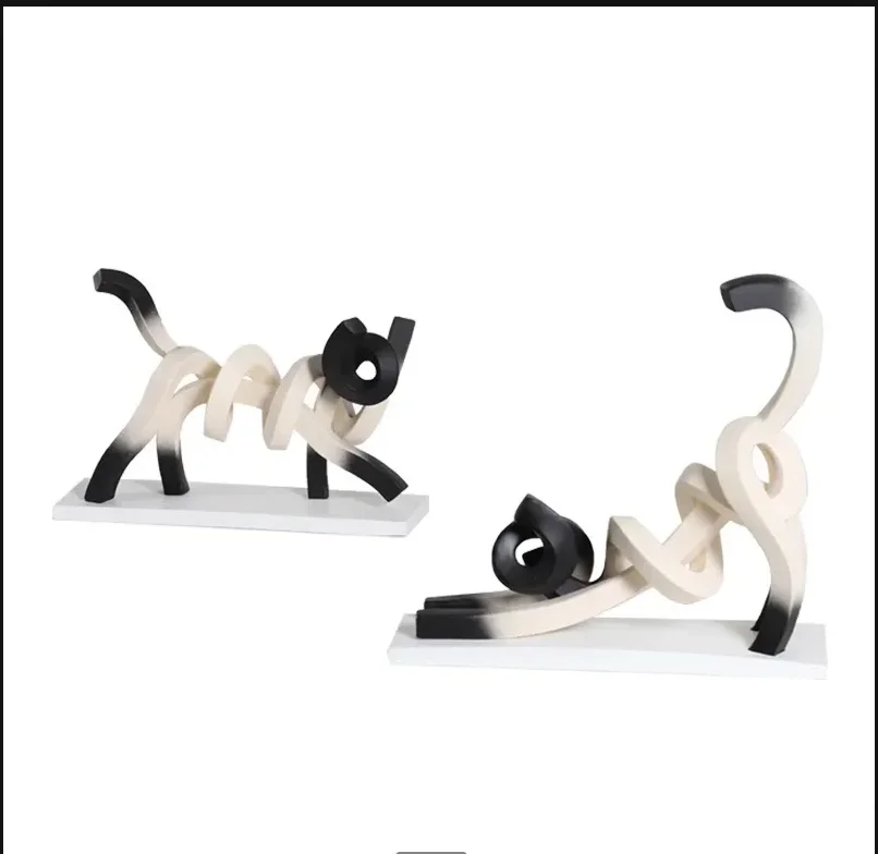 Creative Twisted Line Cat Sculpture Ornaments Desk Decoration Modern Crafts Abstract Cat Resin Statue Room Aesthetics Decor
Creative Twisted Line Cat Sculpture Ornaments Desk Decoration Modern Crafts Abstract Cat Resin Statue Room Aesthetics Decor