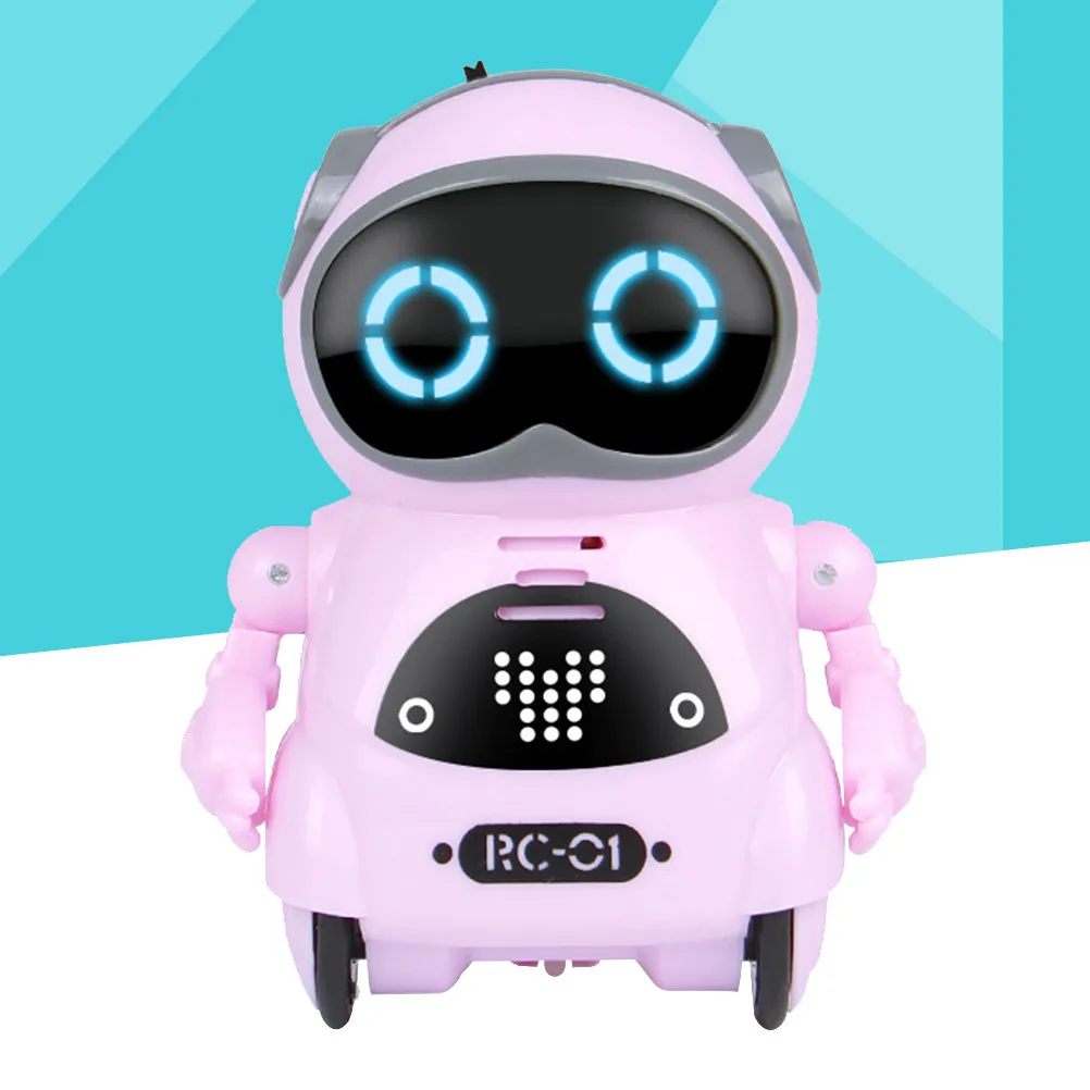 Intelligent Mini Rc Robot for Kids with Recognition 7 Dialogues Sound Control Dancing Walking Sliding LED Lights
