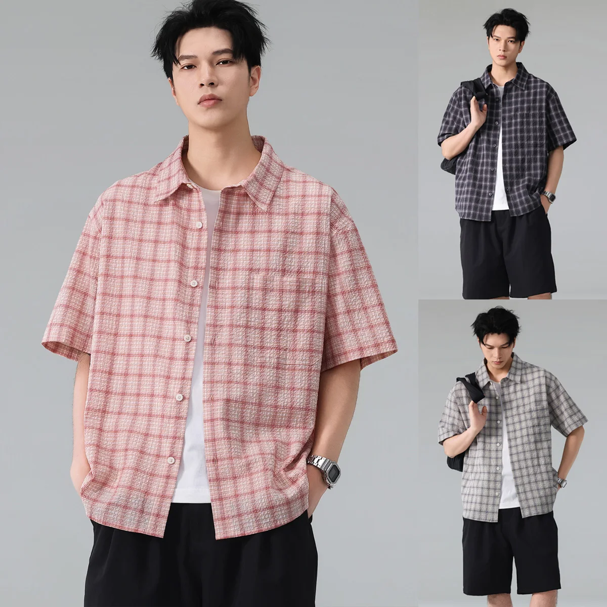 Men Summer Lightweight Fashion Loose Casual Short Sleeve Plaid Shirt Cityboy Streetwear Plus Size Shirts Tops
Men Summer Lightweight Fashion Loose Casual Short Sleeve Plaid Shirt Cityboy Streetwear Plus Size Shirts Tops