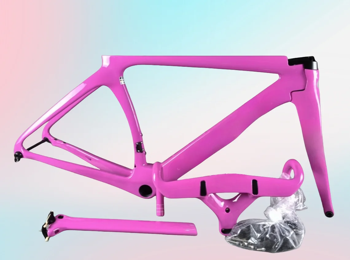 Pink Carbon Frameset Road Bicycle Frameset Carbon Frames Disc Handlebar Pink
Pink Carbon Frameset Road Bicycle Frameset Carbon Frames Disc Handlebar Pink