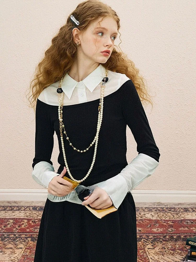 Классическая женская блузка с эффектом двухслойности, осенняя новинка, модная, приталенная, с цветовыми блоками, для офиса, дышащая, с длинным рукавом
Классическая женская блузка с эффектом двухслойности, осенняя новинка, модная, приталенная, с цветовыми блоками, для офиса, дышащая, с длинным рукавом