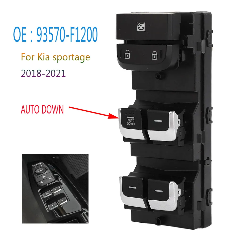93570-F1200 Car Accessories For Kia sportage 2018-2021 Electric Power Window Control Switch Glass Lifter Regulator Button Parts
93570-F1200 Car Accessories For Kia sportage 2018-2021 Electric Power Window Control Switch Glass Lifter Regulator Button Parts