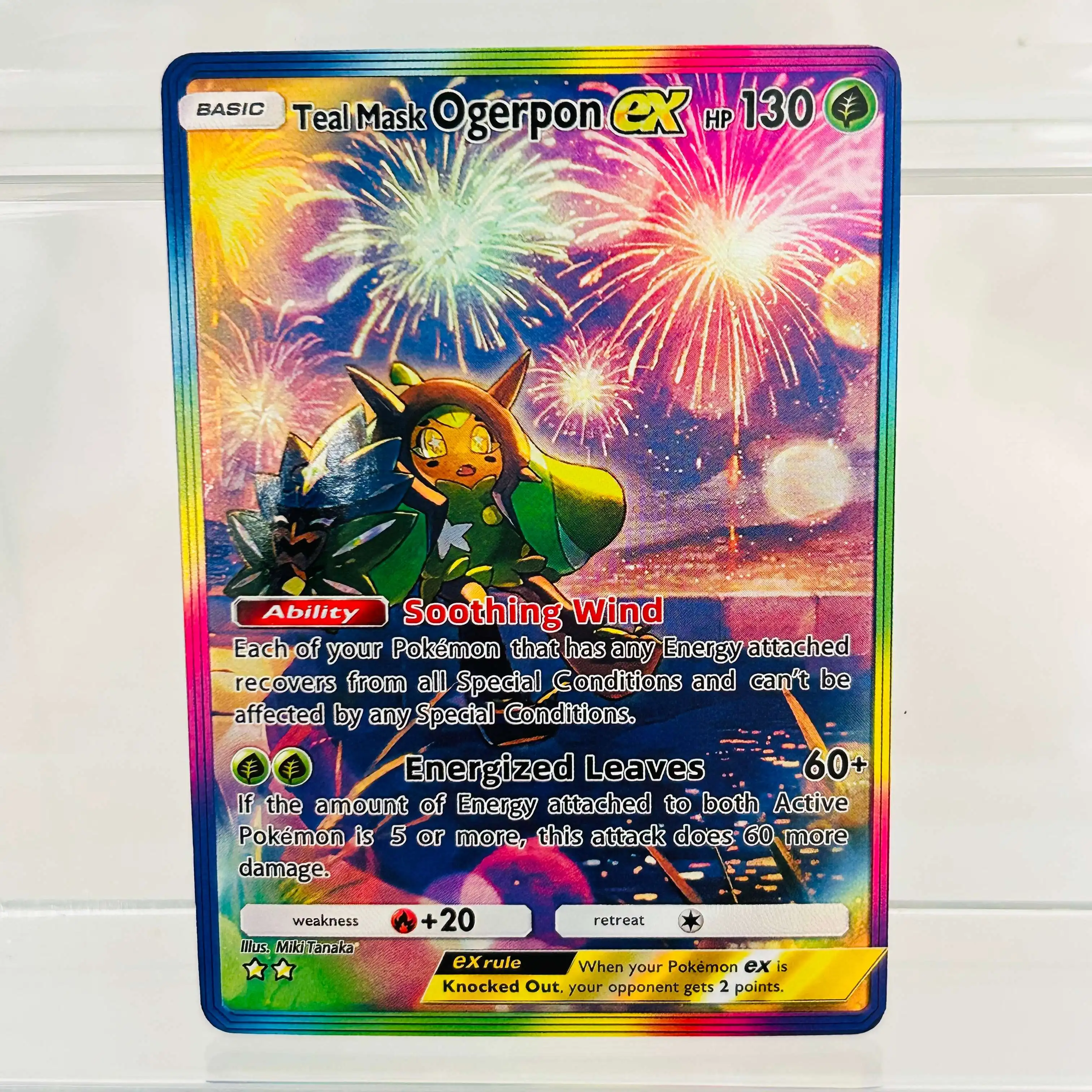 Pokemon English Teal Mask Ogerpon ex DIY Holographic Foil Card, Perfect Condition Premium Anime Collection Card
Pokemon English Teal Mask Ogerpon ex DIY Holographic Foil Card, Perfect Condition Premium Anime Collection Card