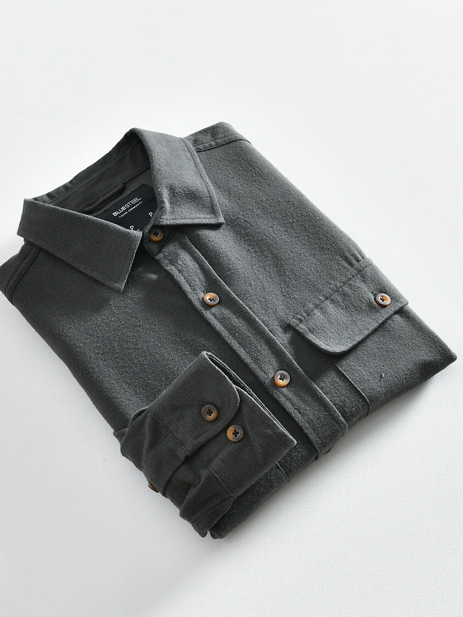 Washed Pure Cotton Flannel Long Sleeve Casual Shirt for Men Autumn Vintage Workwear Versatile Youth Fashion Standard Fit
Washed Pure Cotton Flannel Long Sleeve Casual Shirt for Men Autumn Vintage Workwear Versatile Youth Fashion Standard Fit