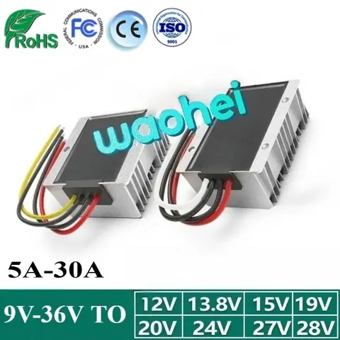 9-36vto12v/13.8v/15v/19v/20v/24v/28v 5-30a boost buck dc conversor estabilizador de tensão módulo regulador de alimentação para carros solares
