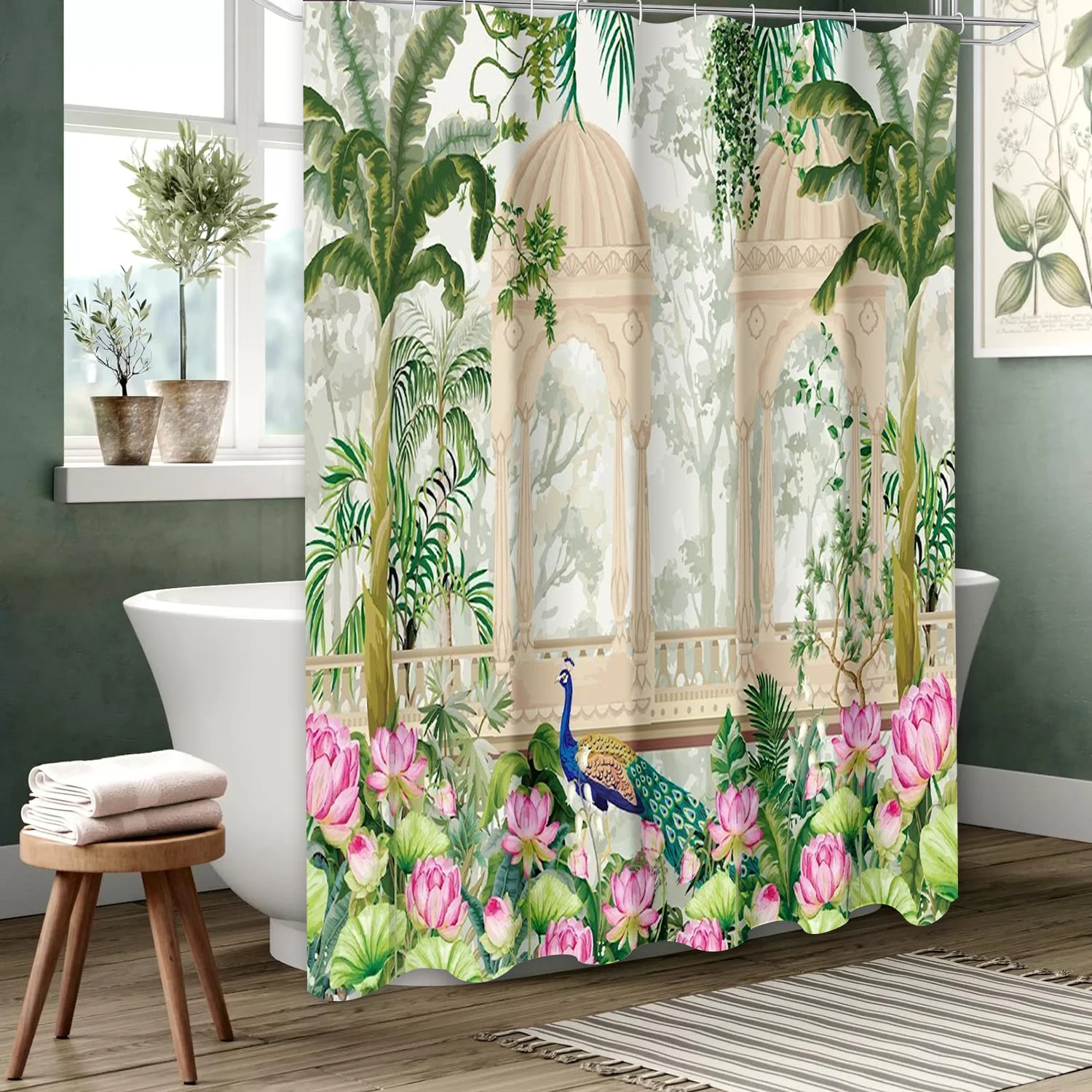 Tropical Pland and Peacock Bathing Curtain Bathroom Letters Shower Curtain Waterproof With 12 Hooks Fishes Home Deco Free Ship
Tropical Pland and Peacock Bathing Curtain Bathroom Letters Shower Curtain Waterproof With 12 Hooks Fishes Home Deco Free Ship