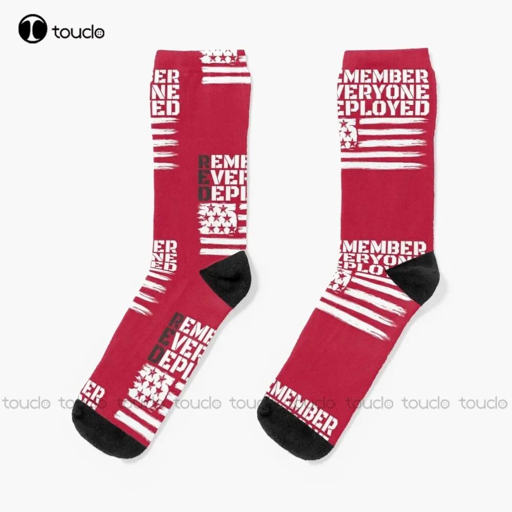 On Friday We Wear Red Remember Everyone Deployed Flag Socks Mens Black Crew Socks Personalized Custom 360° Digital Print
On Friday We Wear Red Remember Everyone Deployed Flag Socks Mens Black Crew Socks Personalized Custom 360° Digital Print