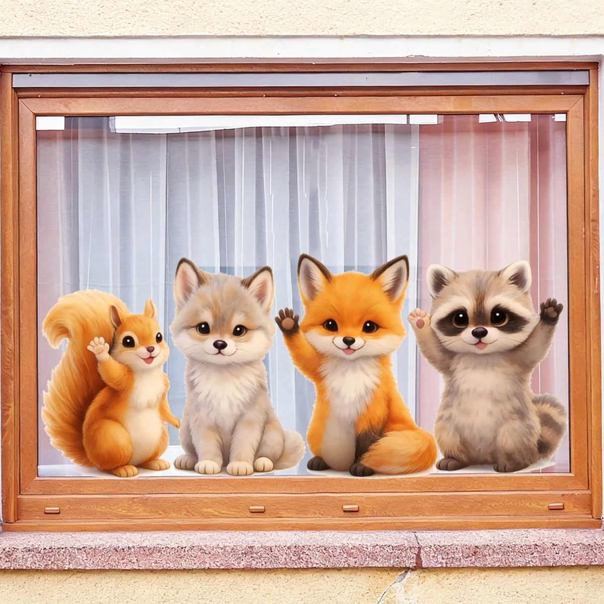 Cartoon Animal Themed Window Stickers Children's Room Art Vinyl Stickers Paper Flowers Bedroom Headboard Home Decor
Cartoon Animal Themed Window Stickers Children's Room Art Vinyl Stickers Paper Flowers Bedroom Headboard Home Decor
