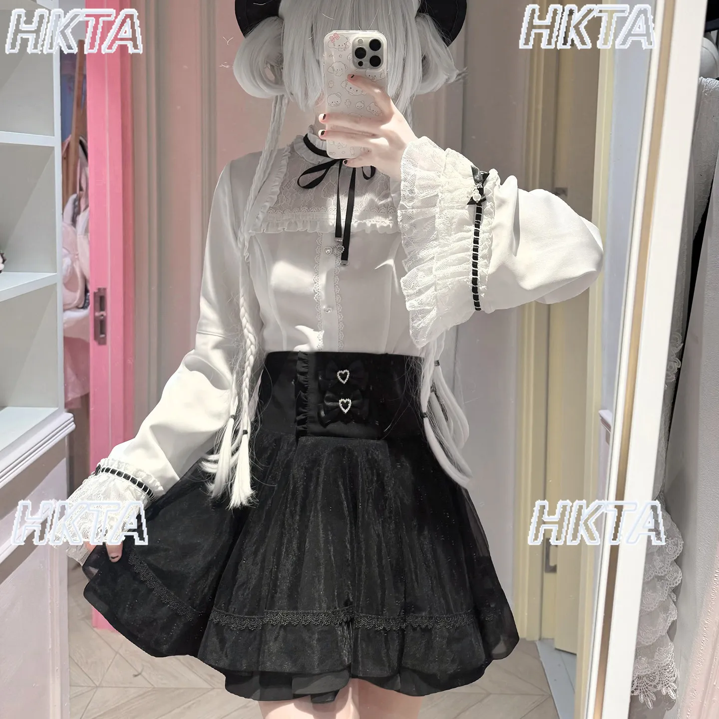 Japanese Jirai Kei Style Flare Long Sleeves Lace Shirt Tops Black Short Skirt Sweet Cute Lolita Punk Gothic Skirt 2-piece Set
Japanese Jirai Kei Style Flare Long Sleeves Lace Shirt Tops Black Short Skirt Sweet Cute Lolita Punk Gothic Skirt 2-piece Set