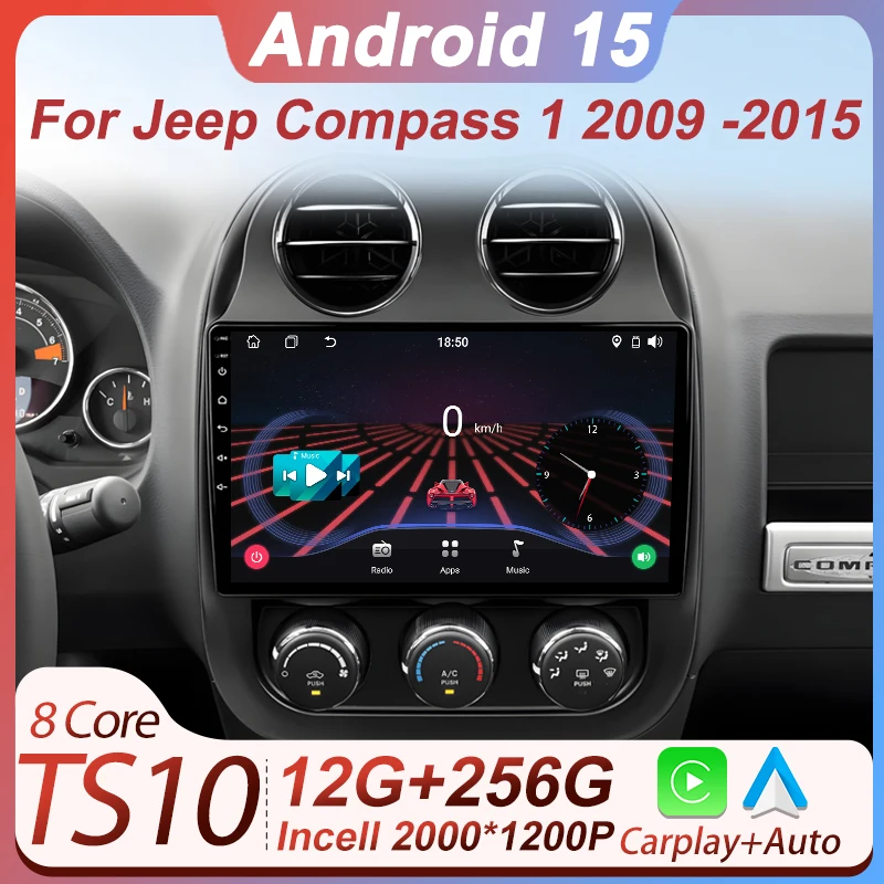 For Jeep Compass 1 2009 -2015 Car Radio Player Android 14 Mirror Link 8 Core GPS Navigation Automotive Multimedia 5G Wifi BT RDS
For Jeep Compass 1 2009 -2015 Car Radio Player Android 14 Mirror Link 8 Core GPS Navigation Automotive Multimedia 5G Wifi BT RDS