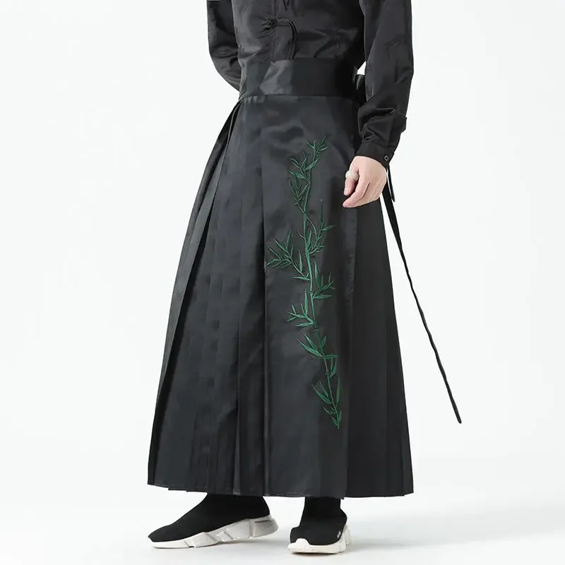 Fashion Black Bamboo Leaf Long Sleeve Hanfu Horse Face Skirt Men Women Oriental Knights Cosplay Costumes Halloween Carnival
Fashion Black Bamboo Leaf Long Sleeve Hanfu Horse Face Skirt Men Women Oriental Knights Cosplay Costumes Halloween Carnival