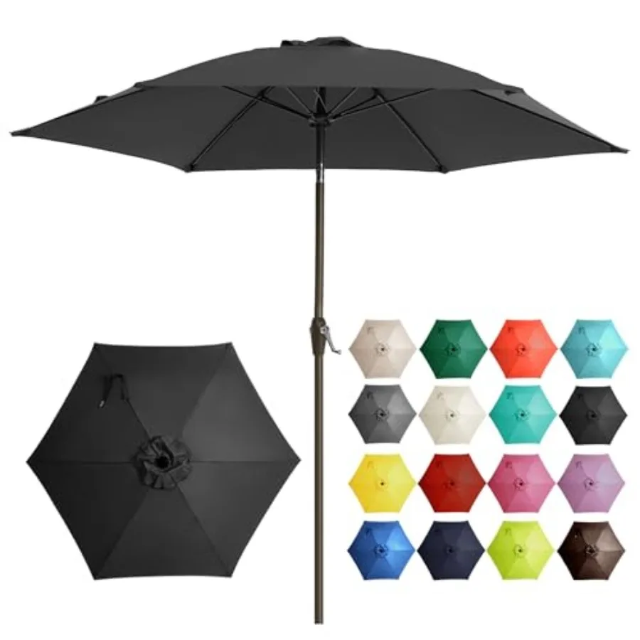 7.5FT Large Outdoor Patio Umbrella Market Table Umbrella-UV Resistant, Easy Push Button Tilt and Crank, 6 Sturdy Fiberglass Rib
7.5FT Large Outdoor Patio Umbrella Market Table Umbrella-UV Resistant, Easy Push Button Tilt and Crank, 6 Sturdy Fiberglass Rib
