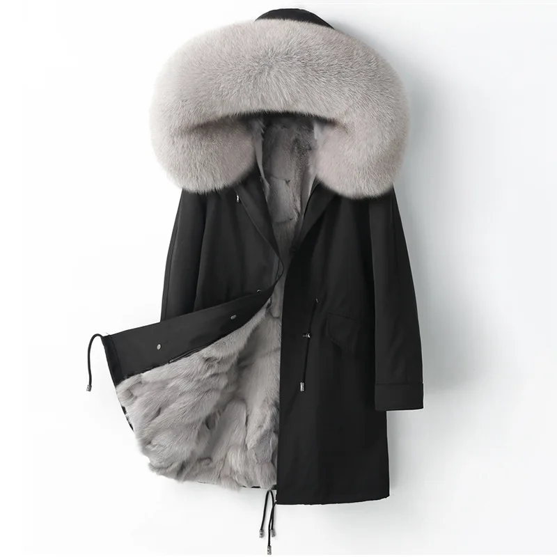 Winter Long Parka Coat, Detachable Fox Fur Lined Jacket With Fox Fur Hood For Cold Weather
Winter Long Parka Coat, Detachable Fox Fur Lined Jacket With Fox Fur Hood For Cold Weather