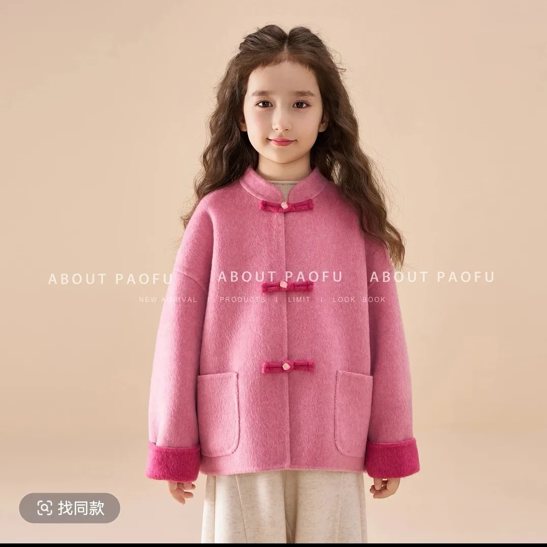 New Winter Woolen Coat for Big Kids Girls Traditional Chinese Style Autumn Winter Children Outerwear Fashionable Tweed Jacket
New Winter Woolen Coat for Big Kids Girls Traditional Chinese Style Autumn Winter Children Outerwear Fashionable Tweed Jacket