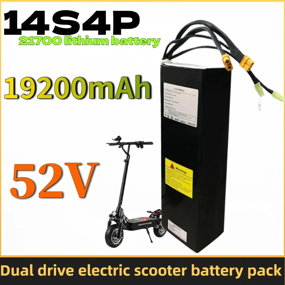 52V 19.2Ah 21700 14S4P Rechargeable Lithium Battery Pack Suitable For Dual Drive Scooter Battery
52V 19.2Ah 21700 14S4P Rechargeable Lithium Battery Pack Suitable For Dual Drive Scooter Battery