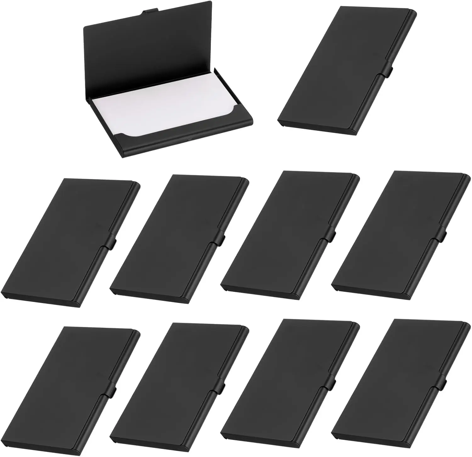 10 Pack Aluminum Business Card Holder, Metal Credit Card Case for 15 Cards, Black
10 Pack Aluminum Business Card Holder, Metal Credit Card Case for 15 Cards, Black