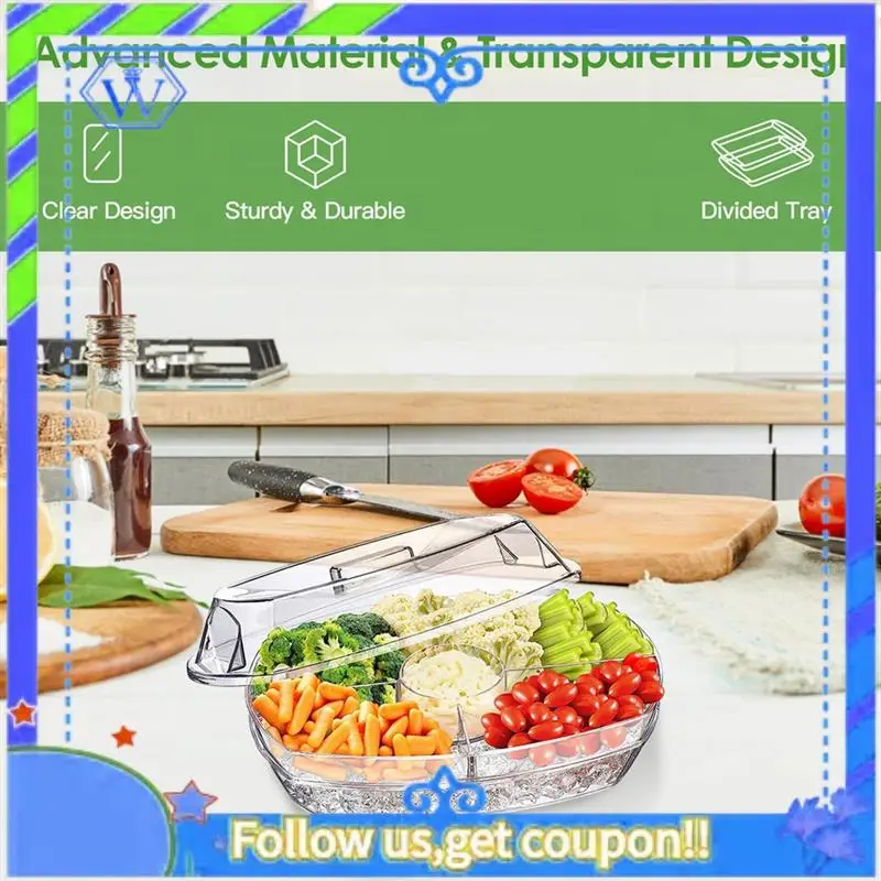 Easy To Use Fruit Ice Serving Tray Chilled Veggie Tray With Lid Clear Ice Serving Bowl Appetizer Platter For Cold Cuts Seafood
Easy To Use Fruit Ice Serving Tray Chilled Veggie Tray With Lid Clear Ice Serving Bowl Appetizer Platter For Cold Cuts Seafood