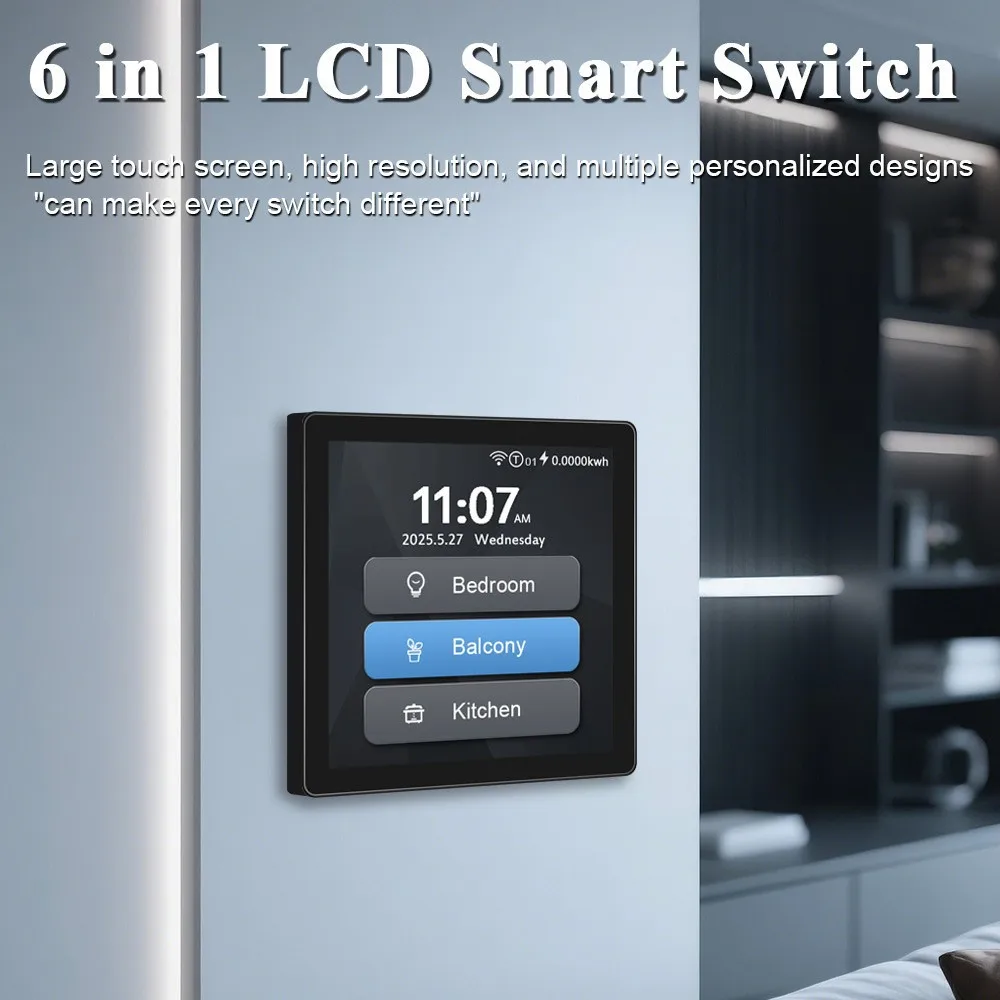 Doodle Intelligent 4-inch Touch Screen Switch Supports 1/2/3/4/curtain Switch 6-in-1 Multi-language Intelligent Switch
Doodle Intelligent 4-inch Touch Screen Switch Supports 1/2/3/4/curtain Switch 6-in-1 Multi-language Intelligent Switch
