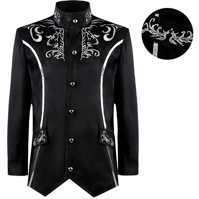 New European And American Medieval Vintage Stand-up Collar Embroidered Jacket
New European And American Medieval Vintage Stand-up Collar Embroidered Jacket