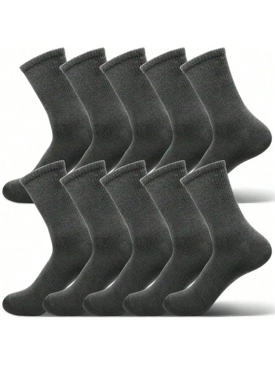 10 Pairs Mens Mid-Calf Cotton Sports Socks Breathable Sweat Absorbent Arch Support Non-Slip For Running Basketball Hiking
10 Pairs Mens Mid-Calf Cotton Sports Socks Breathable Sweat Absorbent Arch Support Non-Slip For Running Basketball Hiking