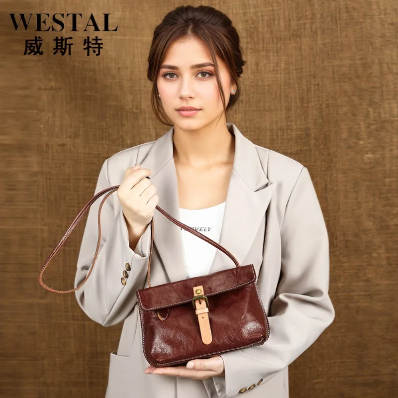 Vintage Vegetable Tanned Leather Cowhide Bag, Mini Women's Bag Simple and Generous Layer Cowhide Single Shoulder Crossbody Bag
Vintage Vegetable Tanned Leather Cowhide Bag, Mini Women's Bag Simple and Generous Layer Cowhide Single Shoulder Crossbody Bag