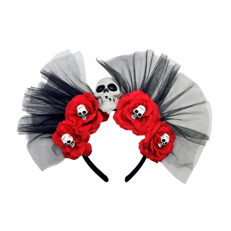 Y5GC Flower Crown Headband Halloween Cincos Mayoes Party Costume Skeleton Florals Headpiece Day Of the Deads Headpiece
Y5GC Flower Crown Headband Halloween Cincos Mayoes Party Costume Skeleton Florals Headpiece Day Of the Deads Headpiece