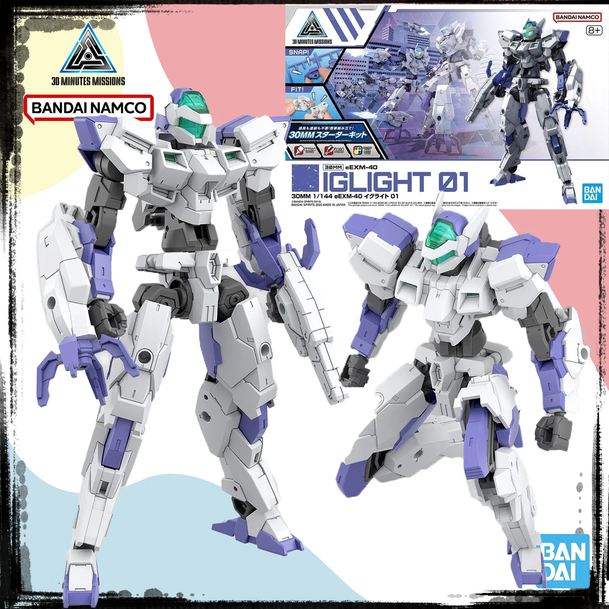 Bandai, оригинальный комплект модели 30 мм, в наличии, аниме-фигурка IGLIGHT 01, фигурки в сборе, модель игрушки для детского подарка
Bandai, оригинальный комплект модели 30 мм, в наличии, аниме-фигурка IGLIGHT 01, фигурки в сборе, модель игрушки для детского подарка