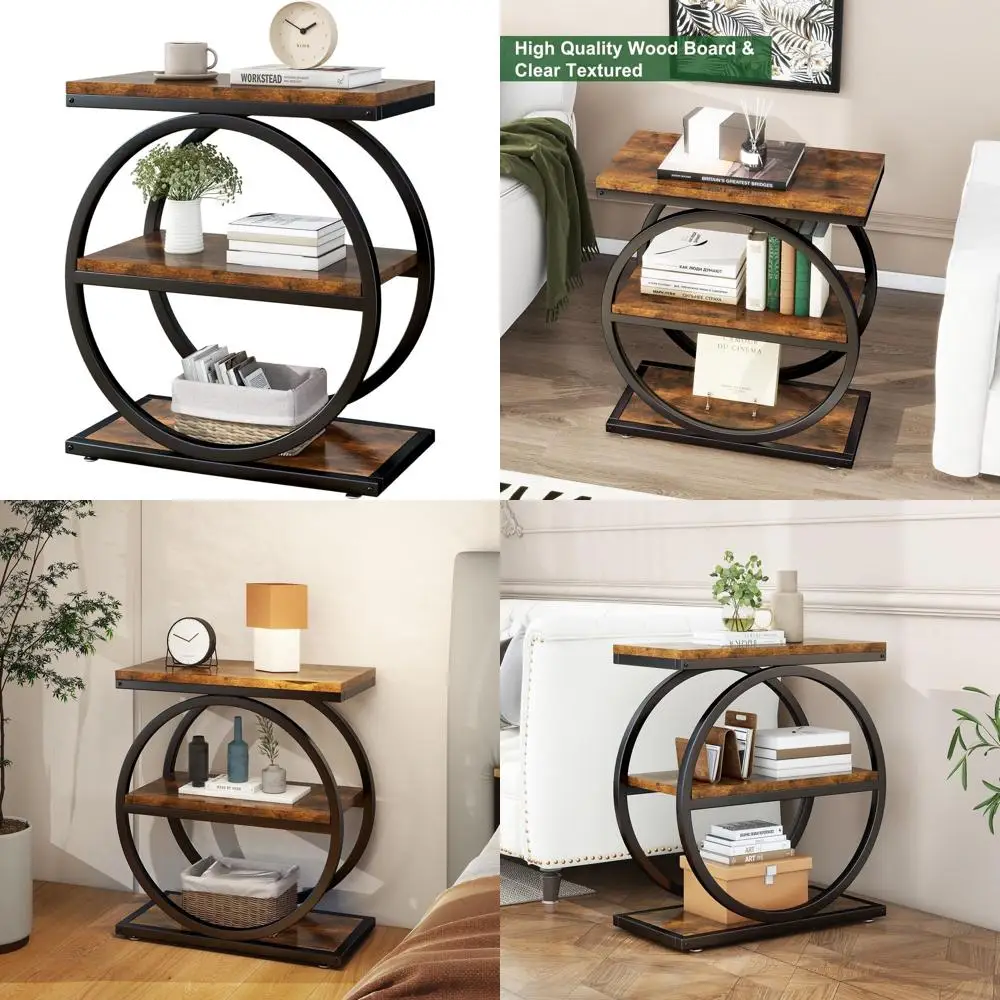 Узкий приставной столик в индустриальном стиле с 3 полками, прикроватная тумбочка из металла под старину, коричневого цвета, для спальни и гостиной
Узкий приставной столик в индустриальном стиле с 3 полками, прикроватная тумбочка из металла под старину, коричневого цвета, для спальни и гостиной