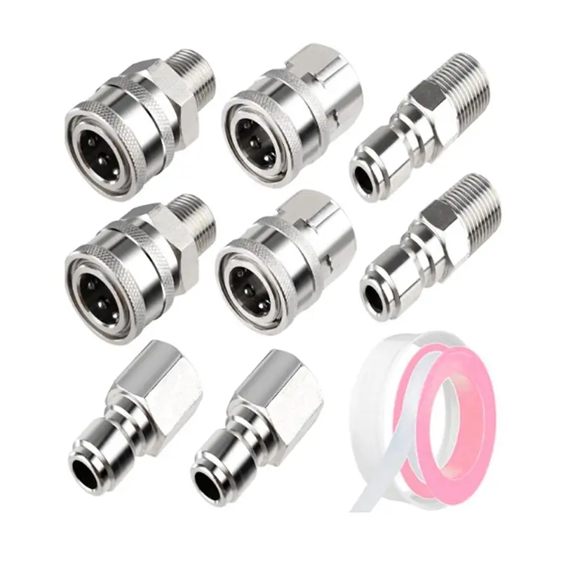 AB46-High Pressure Cleaning Machine Adapte For High Pressure Washer, Stainless Steel NPT 3/8 Inch Thread Adapter Kit
AB46-High Pressure Cleaning Machine Adapte For High Pressure Washer, Stainless Steel NPT 3/8 Inch Thread Adapter Kit