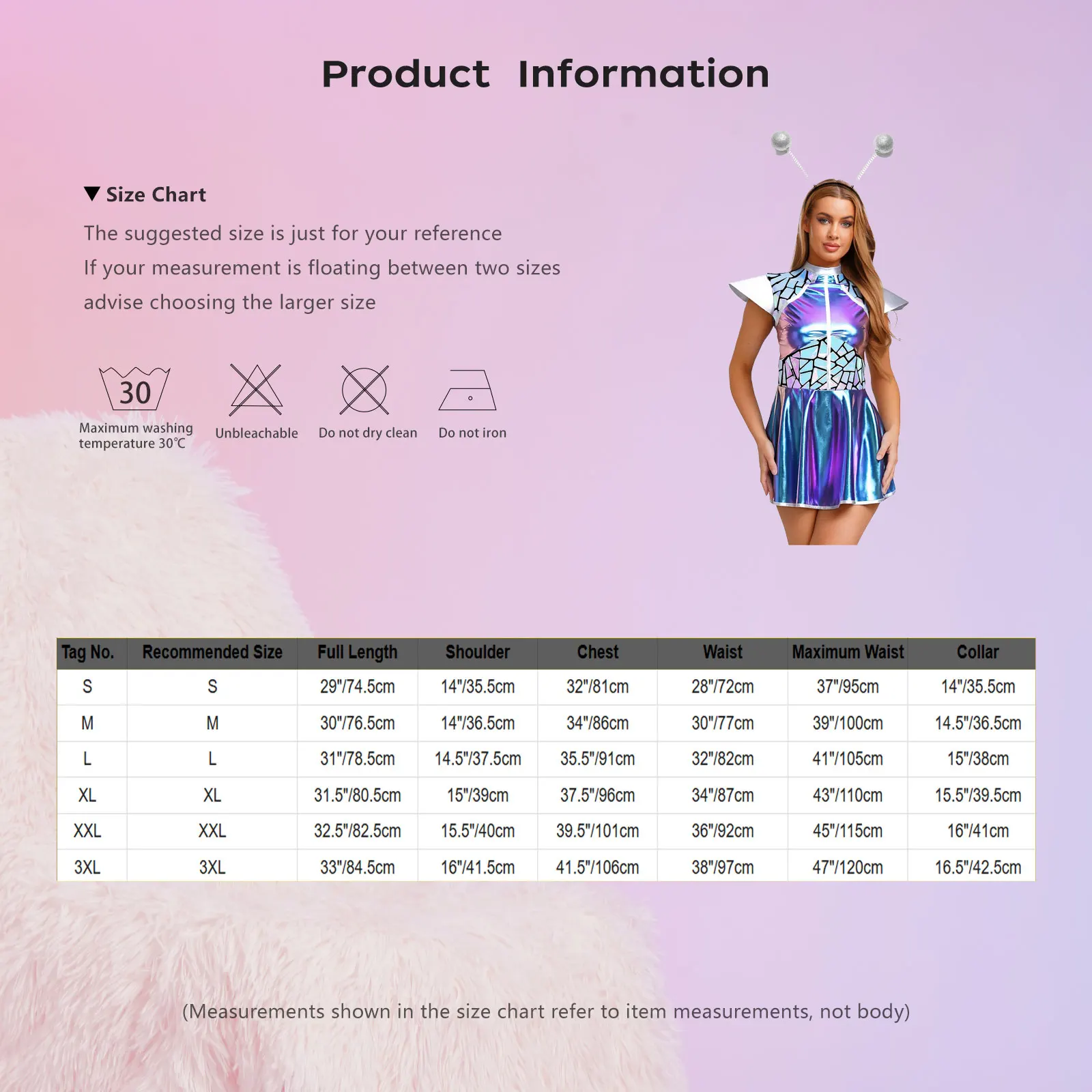 Halloween Alien Costume Carnival Cosplay Aline Space Themed Party Outfit Women Shiny Ruffle Sleeve Metallic Dress with Headband
Halloween Alien Costume Carnival Cosplay Aline Space Themed Party Outfit Women Shiny Ruffle Sleeve Metallic Dress with Headband