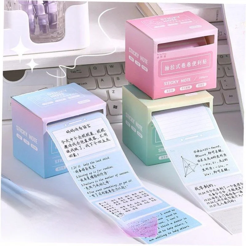 Pull out Memo Sticky Notes Paper Self Adhesive Roll Convenient Business Supplies Cultural Goods Stationery Items
Pull out Memo Sticky Notes Paper Self Adhesive Roll Convenient Business Supplies Cultural Goods Stationery Items