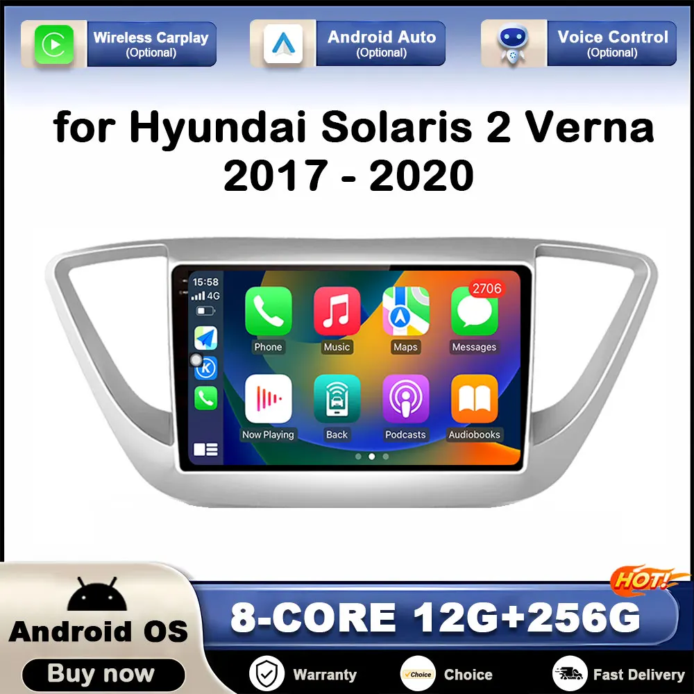 GPS Navi for Hyundai Solaris 2 Verna 2017 - 2020 Car Video Multimedia Player Android Auto 2.5D Touch Screen DSP Stereo NO 2 Din
GPS Navi for Hyundai Solaris 2 Verna 2017 - 2020 Car Video Multimedia Player Android Auto 2.5D Touch Screen DSP Stereo NO 2 Din