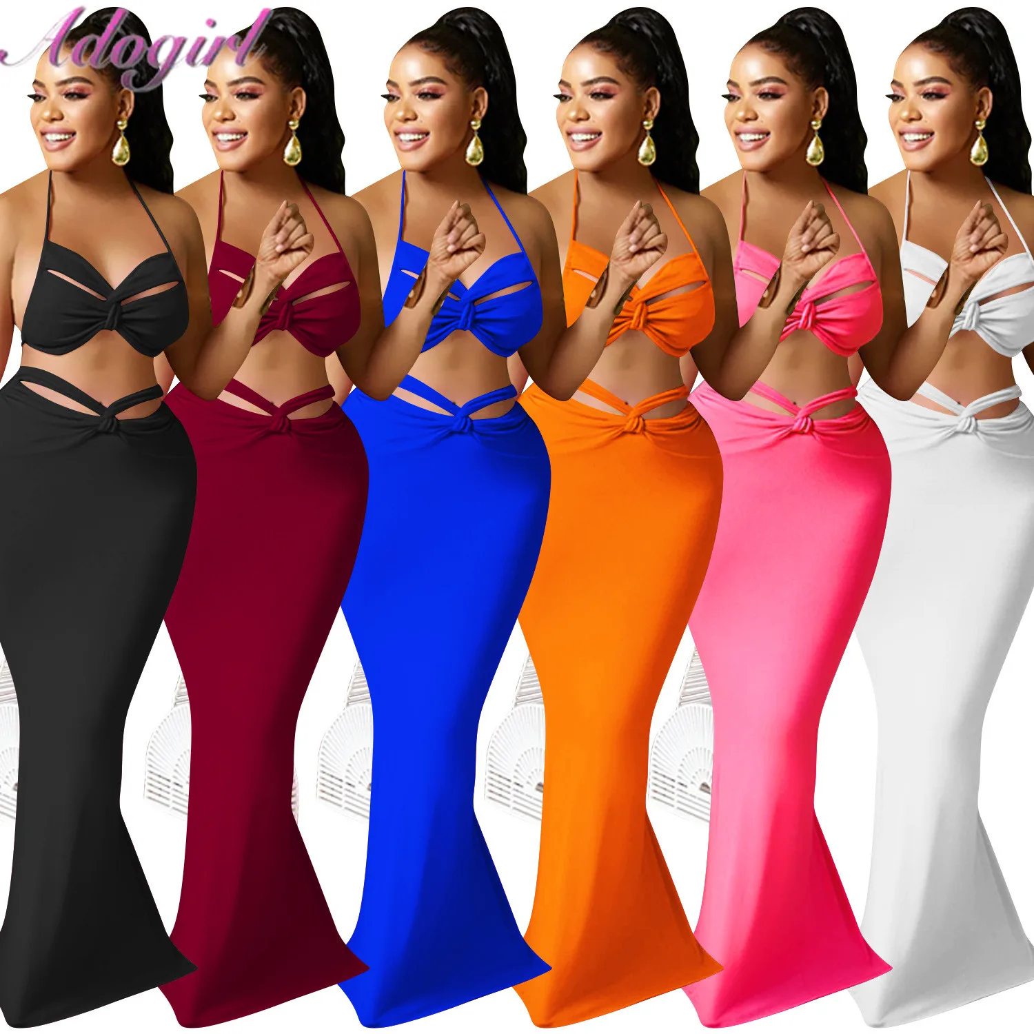 Sexy Summer Skirt Two Piece Set Women Dress Strapless Cross Lace Up Bra Top Split Maxi Skirts Outfit Party Club Matching Sets
Sexy Summer Skirt Two Piece Set Women Dress Strapless Cross Lace Up Bra Top Split Maxi Skirts Outfit Party Club Matching Sets