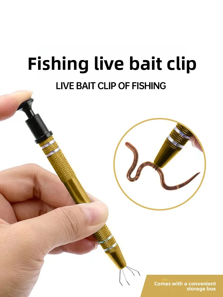 Fishing Live Bait Clip, Metal Worm Threader Bait Tool With Storage Box For Easy Earthworm Baiting Outdoor Angling Tackle
Fishing Live Bait Clip, Metal Worm Threader Bait Tool With Storage Box For Easy Earthworm Baiting Outdoor Angling Tackle