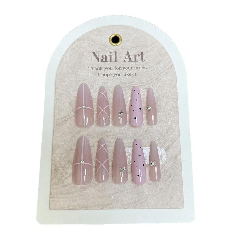 30 new nail pads wearing pink plaid diamond jewelry girl cute and sweet detachable nail pads
30 new nail pads wearing pink plaid diamond jewelry girl cute and sweet detachable nail pads
